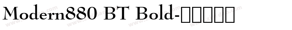 Modern880 BT Bold字体转换